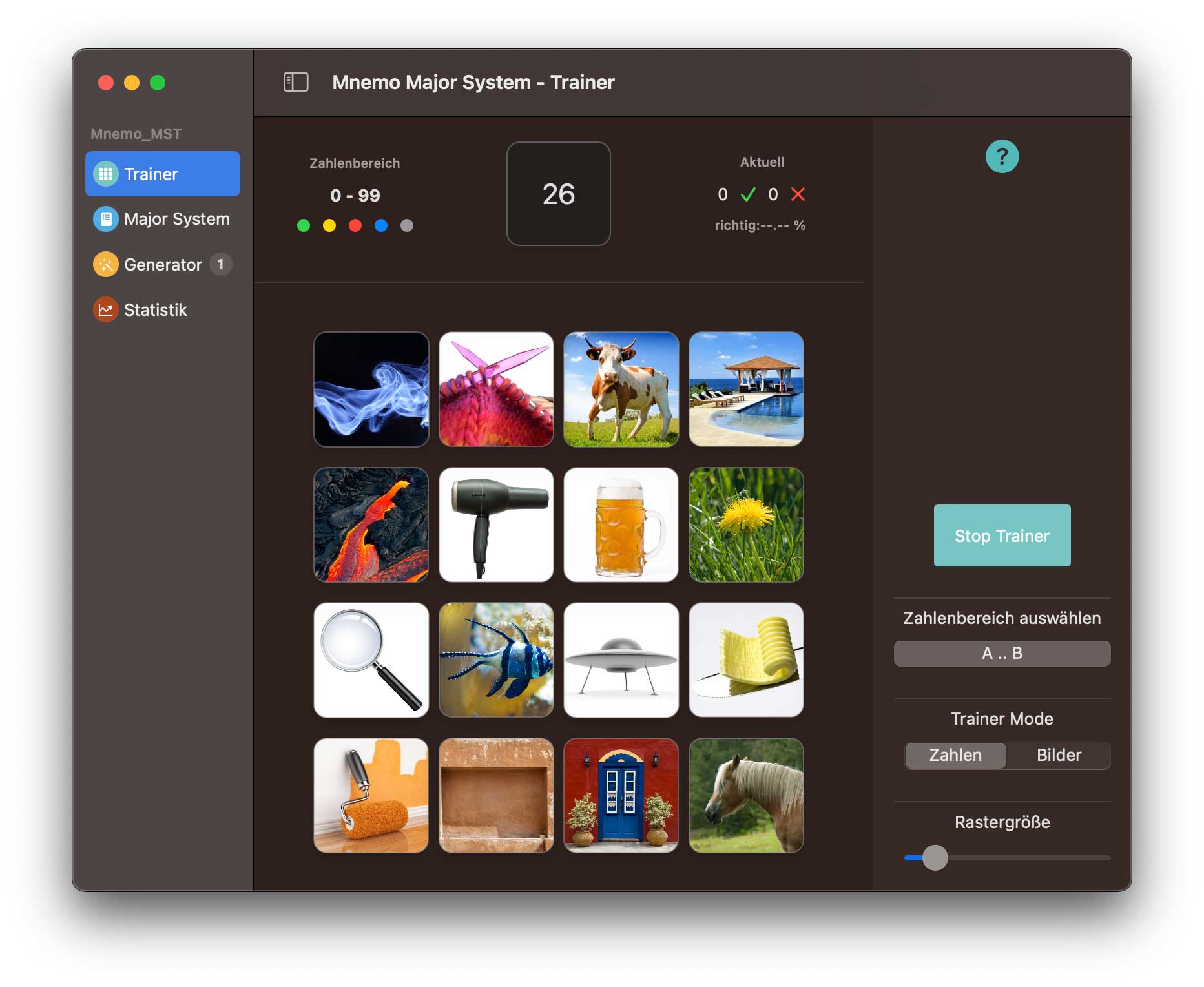 Mnemo Major System für MAC Trainer